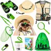 INNOCHEER Kids Explorer Kit & Bug Catcher Kit & Safari Costume Kit, Outdoor Exploration Set with Hat, Vest, Butterfly Net and Bugs Book for Boys Girls 3-12 Years Old (Camouflage Green)