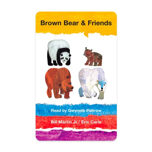 Yoto Brown Bear & Friends by Bill Martin Jr. & Eric Carle – Kids Audio Card for Use with Player & Mini All-in-1 Audio Player, Screen-Free Listening with Playtime Bedtime & Travel Stories, Ages 2+