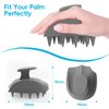 ABBHVN Silicone Scalp Massager Shampoo Brush, Ergonomic Head Scalp Scrubber for Dandruff Removal, Hair Growth, Wet Dry Hair Care, Gentle Exfoliation and Deep Washing for Men Women (Gray)