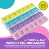 Weekly Pill Organizer with 28 Compartments, by MEDca