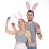 Funcredible Grey Bunny Ears and White Bunny Ears - Bunny Ears Headbands - Bunny Rabbit Cosplay Costume Accessories - Bendable Bunny Ears for Kids and Adult