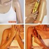 Shimmer Body Oil-Pearl White Face Brighten Glow Pearl Highlighter Liquid Illuminator Body Glow Oil,4 Color Bronze Makeup Glitter Body Shimmer Oil with Makeup Brush