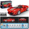 Mould King Speed Champion F488 GTB Car Building Sets with Display Case, 27006 Model Car Kits Sports Car Building Blocks, Simulation Cockpit Race Car Building Kits for Adults Kids 8+(329PCS)