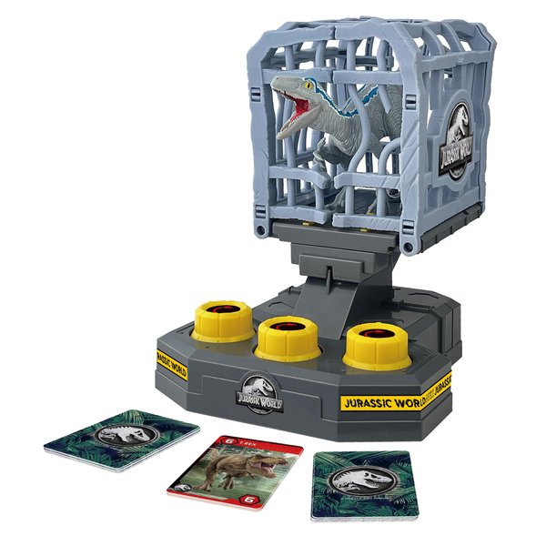 EPOCH Games Jurassic World Cage Breaker - Action-Packed Tabletop Dinosaur Game for Ages 5+