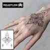 INKARTLINK Temporary Tattoos, Semi Permanent Tattoo Adult Art Design Waterproof Temp Tattoo Party Favors Tattoo Stickers Realistic Look, No Adhesive, Lasts 1-2 Weeks Black (Lotus 3)