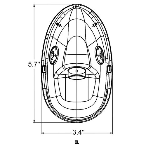 2 Package - Adult Elongated Oxygen Mask with 6.6' Tubing and Adjustable Elastic Strap - Size XL