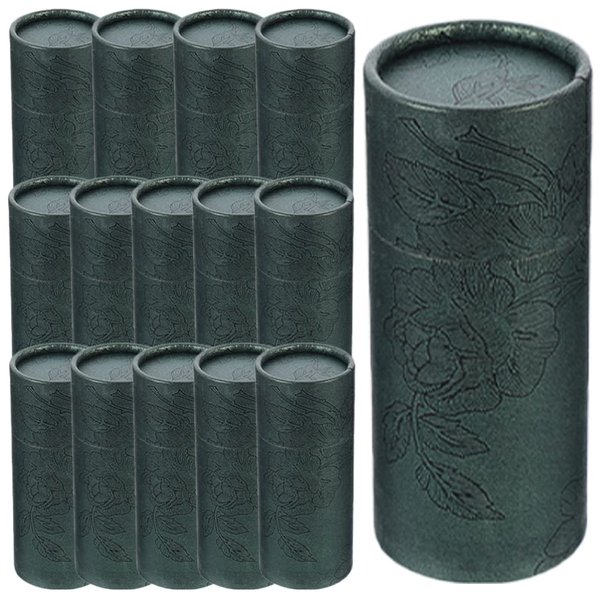 GLEAVI Empty Kraft Paper Jar Tube 15Pcs Round Paperboard 20ML Essential Oil Bottle Packaging Box Cardboard Containers Green Lipstick Boxes