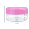 Beauticom 15 gram/15ml Empty Clear Small Round Travel Container Jars with Lids for Make Up Powders, Eyeshadow Pigments, Lotions, Creams, Lip Balm, Lip Gloss, Samples (24 Pieces, Pink Lid)