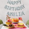 TONIFUL 65 Pcs 16 Inch Silver Happy Birthday Balloons and 2 Sets A-Z Foil Letters Balloons DIY Personalized Phrase Banner for Birthday Celebration Halloween Thanksgiving Christmas Party Decorations