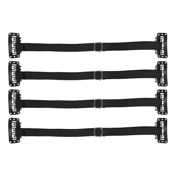 4Pcs Facelift Bands with Clips, Adjustable Elastic Instant Face Lift Band, Invisible Hairpin Face Stretching Lifting Strap, Face Slimming Band, Wrinkles Remove Belt for Face Shaping(Black)