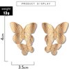 YienDoo Boho Big Butterfly Drop Earrings Vintage Gold Double Butterfly Dangle Earrings Statement Animal Butterfly Earrings Prom Butterfly Earrings Jewelry for Women and Girls