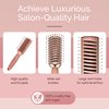 Lily England Rose Gold Plastic Vent Hair Brush for Blow Drying and Detangling Curly, Dry, Normal, Fine and Thick Hair for Women