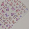 Butterfly Nail Art Stickers Decals Auroa Pink Butterfly 5D Embossed Nail Decals Shell Light Butterfly Nail Designs Adhesive Sticker Manicure Accessories for Women Girls DIY Nail Art Decorations