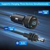 Power DC Cable for Starlink Mini, 3 in 1 Car Charger DC 10 FT Cord Cigarette Lighter Charger Adapter 12.8V-24V with Digital Display, Durable USB C PD and USB A Ports for Trucks Cars Buses Boats Ships