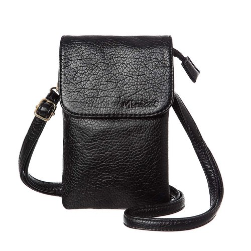 MINICAT Roomy Pockets Series Small Crossbody Bags Cell Phone Purse Wallet for Women(Black)