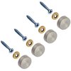 24PC Stainless Steel Screw Cover/Cap (Full Metal Construction 0.75" Diameter) Fasteners, Decorative Mirror, Sign/Advertising Hardware, Nails, Construction