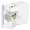 Ultimate Guard Flip 'n' Tray 80+, Deck Case for 80 Double-Sleeved TCG Cards + Dice Tray, White, Independent Magnetic Closure & Microfiber Inner Lining