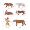 6 PCS Realistic Wildlife Animal Figures Tiger Model Figurines Party Favors Cake Toppers School Project Desktop Decoration Cognitive Toys for 5 6 7 8 Years Old Boys Girls Kid