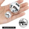 QWORK Mini Disco Ball Ornaments,1 Inch & 2 Inch Sizes, Ideal for Parties, Weddings, and DIY Decorations, Durable and Reusable, 8 Pcs