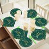 Wiooffen 96PCS Green Gold Birthday Paper Plates and Napkins Party Supplies Happy Birthday Party Decorations Disposable Birthday Party Tableware Dinnerware Set for Women Men Birthday Serves 24 Guests
