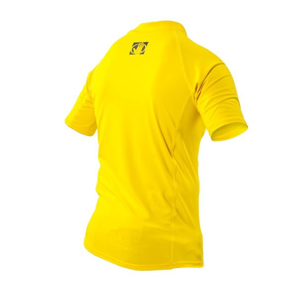 Body Glove Wetsuit Junior Basic Fitted Short Arm Rash Guard, Yellow, 6