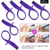 18 Inch High light Clip in Human Hair Extensions 100% Straight Clip on Party Highlights Colored Hair Extensions 6 Pieces/set (Purple)