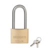 SEDORTI Outdoor Weatherproof Padlock with Stainless Steel Shackle and Solid Brass Body, Marine Grade Rustproof Long Lock for Sheds, Storage Unit School Gym Locker, Fence, Toolbox, Hasp Storage