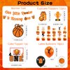 ZEYGC 32pcs Basketball Birthday Party Decorations Basketball Birthday Banner, Balloons, Cupcake Toppers Sports Birthday Party Supplies for Boys Sports Themed Birthday Decorations