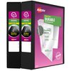 Avery Durable Clear View 3 Ring Binders, 1.5 Inch Slant Rings, 2-Pack of Black Binders (19300)