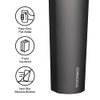 Corkcicle Classic Canteen Insulated Tumbler, Ceramic Slate, 25 oz – Reusable Water Bottle Keeps Beverages Cold for 25 Hours & Hot 12 Hours – Cupholder Friendly Tumbler with Screw-On Cap