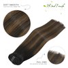 WindTouch Clip in Hair Extensions Real Human Hair 14 Inch 120g 7pcs #2T6P2 Dark Brown to Chestnut Brown Hair Extensions Clip Ins Balayage Clip in Hair Extensions for Women