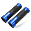 R QIANKONG 7/8" 22mm Motorcycle Handlebar Grips Compatible with GSXR 125 250 300 600 750 1000 GSX-R CNC Aluminum Rubber Handle Grips Motorcycle Fits(Blue)