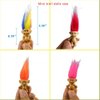 40pcs Luminous Mini Troll Dolls Glow in The Dark Vintage Action Figures Lucky Troll Dolls 1.2" Bodies, 2.3" Hair. Cake Toppers School Project, Arts and Crafts (40pcs)