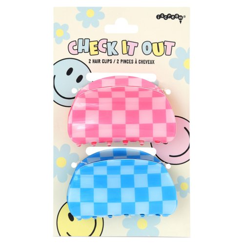 iscream Set of 2 Colorful 3" Claw Hair Clips - Check it Out
