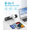 Desk Clamp Power Strip, Acozvin Surge Protector with 4 AC Outlets 4 USB Ports (2 USB C), 1875W Desk Mount Charging Power Station, 6 FT Extension Cord, Desk Outlets for Home Office Desk Accessories