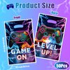 50Pcs Video Game Party Favor Bags, Video Game Party Bags, Gaming Sweet Goody Candy Treat Bags, Game on Theme Party Decorations Plastic Gift Bag Birthday Snack Bag for Kids Birthday Party Supplies