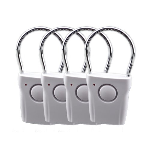 HITBEAT 115dB Door Knob/Handle Vibration Alarm for Home Hotel Apartment Door Looker Alarm 4 Packs