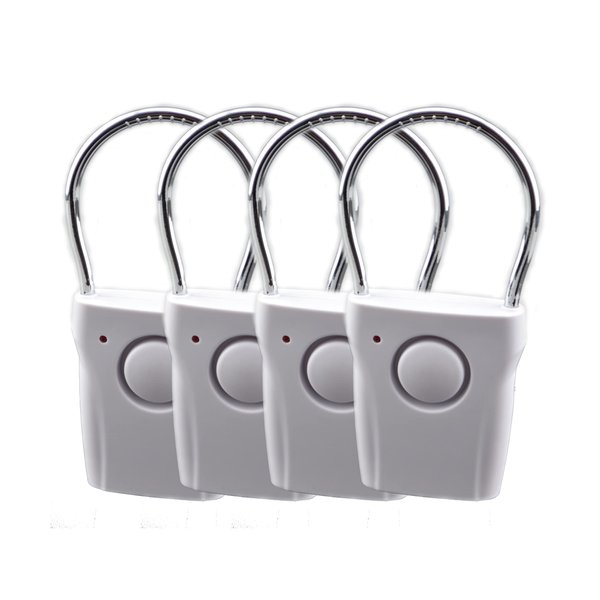 HITBEAT 115dB Door Knob/Handle Vibration Alarm for Home Hotel Apartment Door Looker Alarm 4 Packs