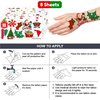 8 Sheets Christmas Temporary Tattoos Stickers Themed Birthday Party Decorations Supplies Favors Decor Winter Xmas Santa For Women Kids Adults Gifts Prizes Rewards
