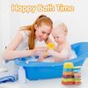 Baby Bath Toys for Kids Ages 1-3, 6PCS Mold Free Rainbow Floating Bathing Spoons, Water Table Toys for Infants 6-12 Months, Idea Early Educational Counting Pool Beach Toys Gift for Boys Girls