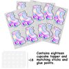 18pcs Glitter Roller Skates Dessert Cupcake Topper Children Boy Girl Happy Birthday Party Decorations 80s 90s Retro Hip Hop Roller Skating Theme Decor Supplies
