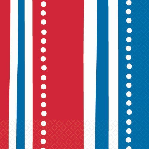 American Summer Stripes Beverage Napkins