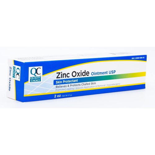 Quality Choice Zinc Oxide Ointment Skin Protectant 2oz Each (Pack of 5)