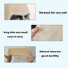 4 Pieces Bald Cap Clothing Accessories Makeup Latex Bald Wig Cap for Men Women Beige
