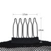YTBYT 3 Pcs Black Round Ponytail Net Elastic Drawstring Hair Net Base for Making Afro Puff Drawstring Ponytail Wig