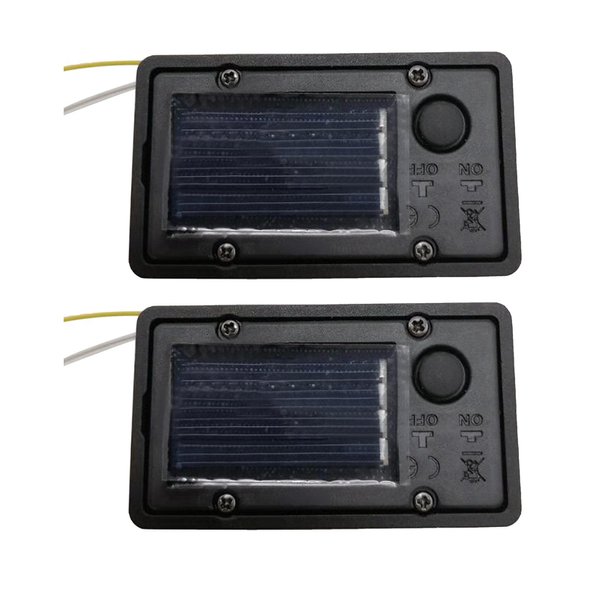 CALIDAKA Solar Lantern Light Replacement Top, 2 Pack Top Replacement for Outdoor Hanging Lanterns, Solar Light Replacement Top of Solar Lantern LED Solar Panel Lantern Lid Lights