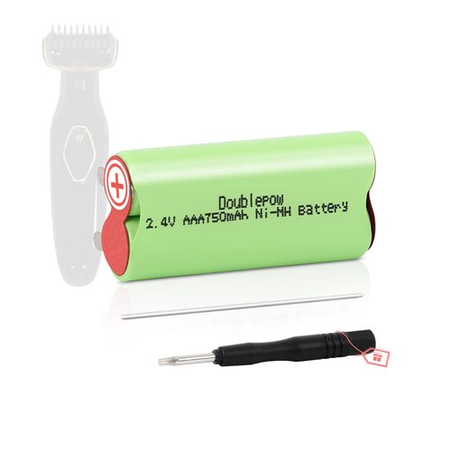 Kuflant 750mAh Battery Replacement for Philips Norelco BG2028/ XA2029 Body Groomer Bodygroom Foil Trimmer Wet Or Dry 2.4V NI-MH Battery