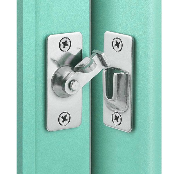 90 Degree Door Latch Sliding Screen Door Latch Barn Door Lock Hasp Latch Clasp Lock Pocket Door Locks and Latches