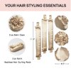 EwiutoijngiQan Satin Heatless Hair Curler, 3 Pearl Cotton Rods for Heatless Curls with Hair Caps, Soft Curling Headband for All Hair Types, No Heat Curling to Sleep in Overnight (2-beige)