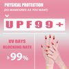 MEKK UV Gloves for Nails, Extra Length UV Light Gloves for Gel Nails UPF99+ UV Gloves Skin Care UV Protection Gloves Professional Manicure Gloves UV Protection UV Nail Gloves (Pink)